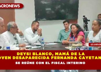 DEYSI BLANCO, MAMÁ DE LA JOVEN DESAPARECIDA FERNANDA CAYETANA, SE REÚNE CON EL FISCAL INTERINO