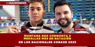 Quintana Roo conquista 5 medallas más en natación en los Nacionales CONADE 2023