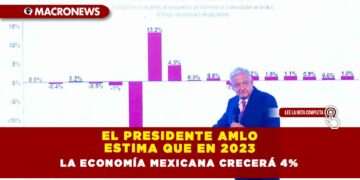 El presidente AMLO estima que en 2023 la economía mexicana crecerá 4%