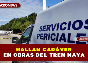 Hallan cadáver en obras del Tren Maya