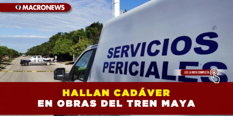 Hallan cadáver en obras del Tren Maya