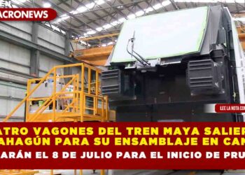 Cuatro vagones del Tren Maya salieron de Sahagún para su ensamblaje en Cancún, llegarán el 8 de julio para el inicio de pruebas