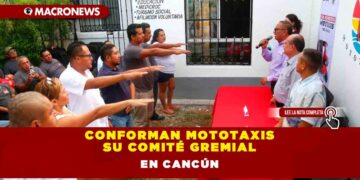 CONFORMAN MOTOTAXIS SU COMITÉ GREMIAL EN CANCÚN