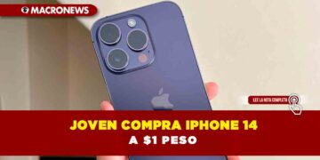 Joven compra iPhone 14 a $1 peso