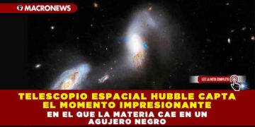 Telescopio Espacial Hubble capta el momento impresionante en el que la materia cae en un agujero negro