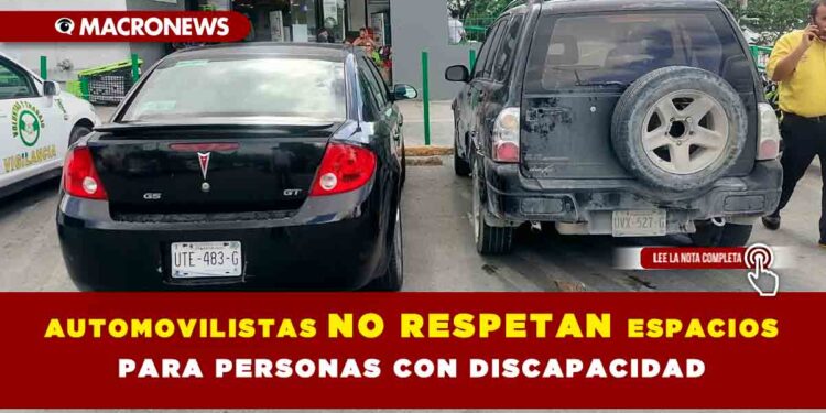Redacción Macronews por Renan Moguel.- El director de tránsito municipal, Ezequiel Segovia indicó que diariamente recibe de 10 a 15 quejas por el uso inadecuado de espacios asignados para personas con alguna discapacidad.