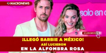 ¡Llegó Barbie a México! Así lucieron Margot Robbie y Ryan Gosling en la alfombra rosa