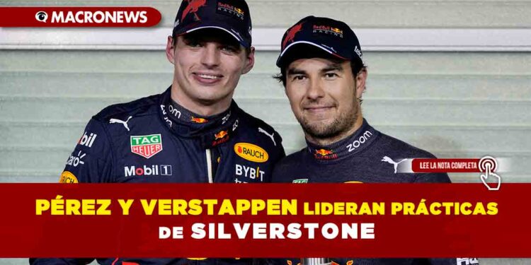 Checo Pérez y Verstappen lideran las prácticas de Silverstone