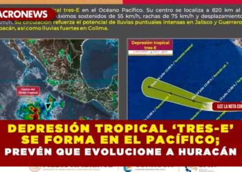 Depresión Tropical ‘Tres-E’ se forma en el Pacífico; prevén que evolucione a huracán