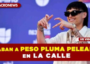 Graban a Peso Pluma peleando en la calle