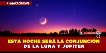 Esta noche será la conjunción de la Luna y Jupiter