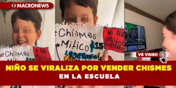 Niño se viraliza por vender chismes en la escuela