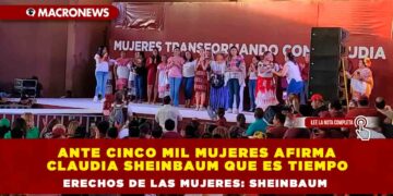 Ante cinco mil mujeres afirma Claudia Sheinbaum que es tiempo de las mujeres y que lleva un año de puntera en las encuestas