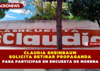 Claudia Sheinbaum solicita retirar propaganda para participar en encuesta de Morena