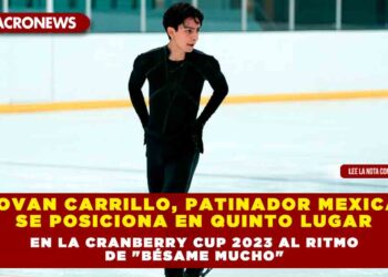Donovan Carrillo, patinador mexicano, se posiciona en quinto lugar en la Cranberry Cup 2023 al ritmo de «Bésame mucho»