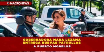 Gobernadora Mara Lezama entrega nuevas patrullas a Puerto Morelos