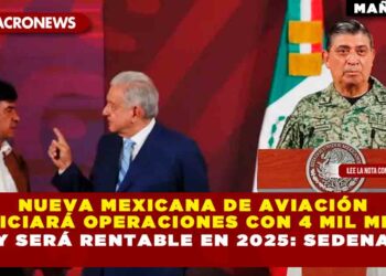 Nueva Mexicana de Aviación iniciará operaciones con 4 mil mdp y será rentable en 2025: Sedena