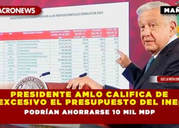 Presidente AMLO califica de excesivo el presupuesto del INE; podrían ahorrarse 10 mil mdp