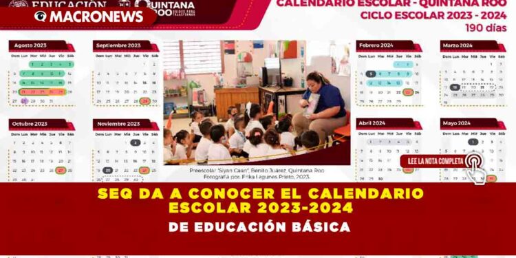 SEQ da a conocer el calendario escolar 2023-2024 de educación básica