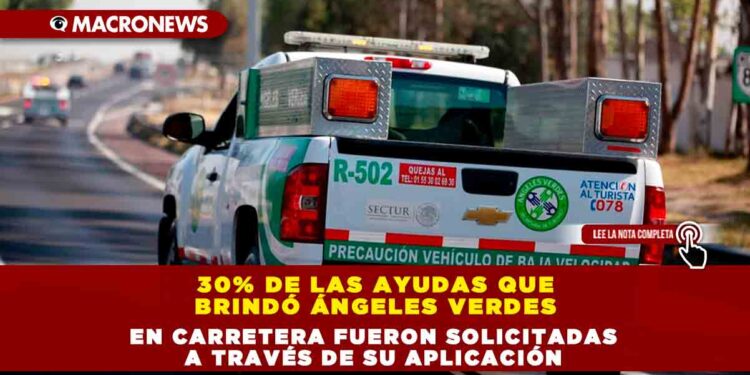 30% DE LAS AYUDAS QUE BRINDÓ ÁNGELES VERDES EN CARRETERA FUERON SOLICITADAS A TRAVÉS DE SU APLICACIÓN