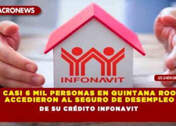 CASI 6 MIL PERSONAS EN QUINTANA ROO ACCEDIERON AL SEGURO DE DESEMPLEO DE SU CRÉDITO INFONAVIT