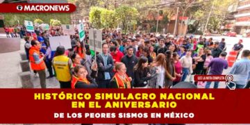Histórico simulacro nacional en el aniversario de los peores sismos en México
