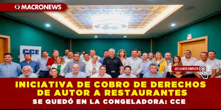 Iniciativa de cobro de derechos de autor a restaurantes se quedó en la congeladora: CCE