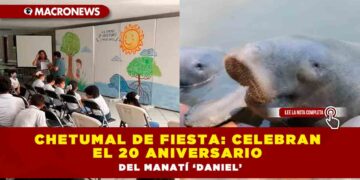 Chetumal de fiesta: celebran el 20 aniversario del Manatí ‘Daniel’