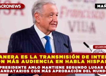 Mañanera es la transmisión de internet con más audiencia en habla hispana y Presidente AMLO mantiene segundo lugar de mandatarios con más aprobación del mundo