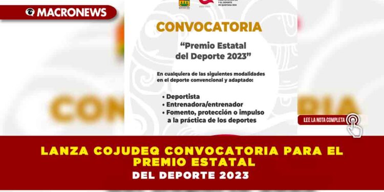 Lanza COJUDEQ convocatoria para el Premio Estatal del Deporte 2023