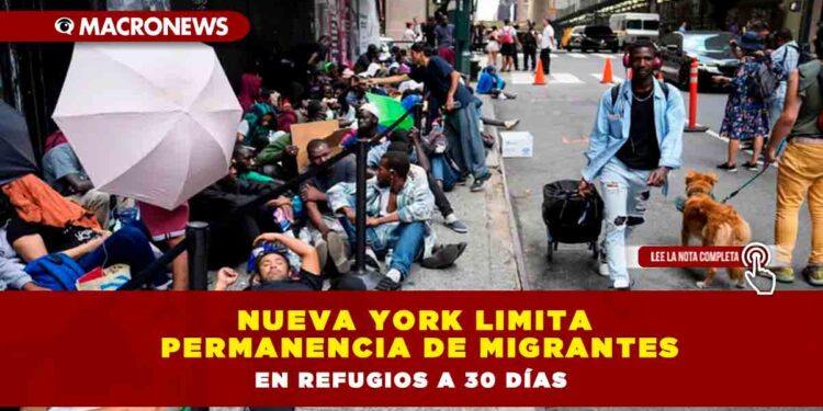 Nueva York limita permanencia de migrantes en refugios a 30 días