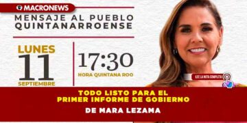 TODO LISTO PARA EL PRIMER INFORME DE GOBIERNO DE MARA LEZAMA