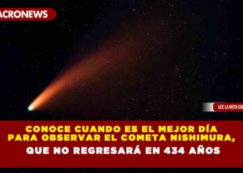 Conoce cuando es el mejor día para observar el cometa Nishimura, que no regresará en 434 años