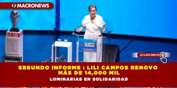 SEGUNDO INFORME : LILI CAMPOS RENOVO MÁS DE 14,000 MIL LUMINARIAS EN SOLIDARIDAD