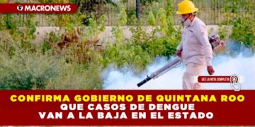Confirma Gobierno de Quintana Roo que casos de dengue van a la baja en el estado