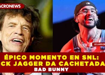 ÉPICO MOMENTO EN SNL: MICK JAGGER DA CACHETADA A BAD BUNNY