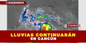 LLUVIAS CONTINUARÁN EN CANCÚN