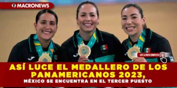 ASÍ LUCE EL MEDALLERO DE LOS PANAMERICANOS 2023, MÉXICO SE ENCUENTRA EN EL TERCER PUESTO