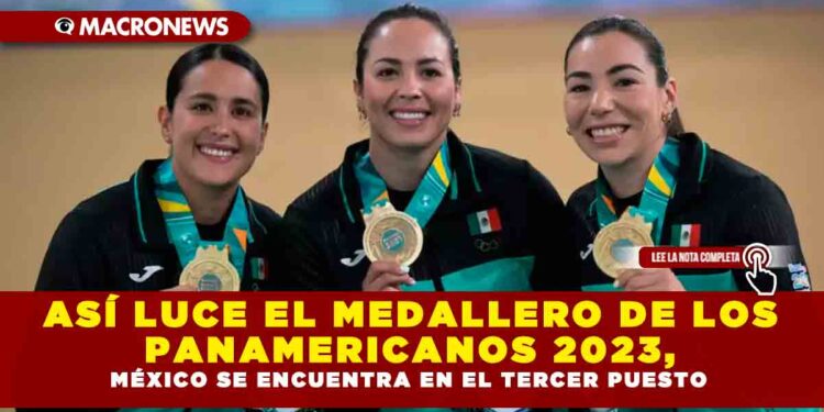ASÍ LUCE EL MEDALLERO DE LOS PANAMERICANOS 2023, MÉXICO SE ENCUENTRA EN EL TERCER PUESTO