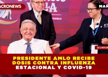 Presidente AMLO recibe dosis contra influenza estacional y COVID-19