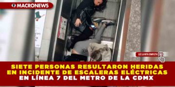 Siete personas resultaron heridas en incidente de escaleras eléctricas en línea 7 del Metro de la CDMX