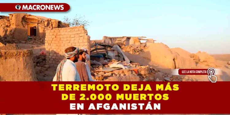 Terremoto deja más de 2.000 muertos en Afganistán