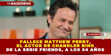 Fallece Matthew Perry, el actor de Chandler Bing de la serie Friends, a los 54 Años