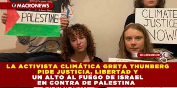 La Activista Climática Greta Thunberg pide Justicia, libertad y un alto al fuego de Israel en contra de Palestina