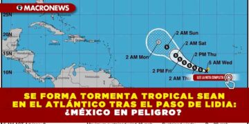 Se forma Tormenta Tropical Sean en el Atlántico tras el Paso de Lidia: ¿México en Peligro?