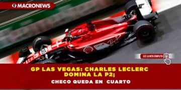 GP Las Vegas: Charles Leclerc domina la P2; Checo queda en cuarto