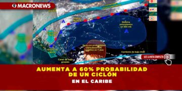 Aumenta a 60% probabilidad de un ciclón en el Caribe