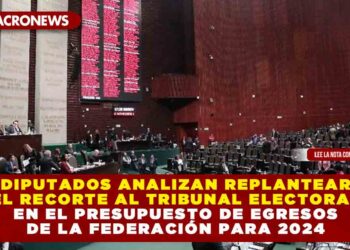 Diputados analizan replantear el recorte al Tribunal Electoral en el presupuesto de egresos de la federación para 2024