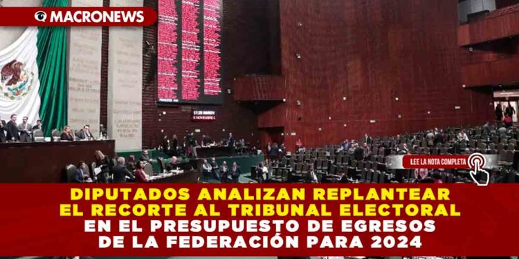 Diputados analizan replantear el recorte al Tribunal Electoral en el presupuesto de egresos de la federación para 2024