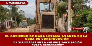 El gobierno de Mara Lezama avanza en la obra de construcción de vialidades en la colonia “Ampliación Nueva Generación”